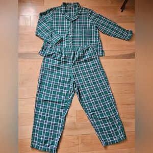 Appleseed's Women's Plaid Flannel Pajama Set PXL
